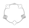 Geneva | Silver Clover Bracelet