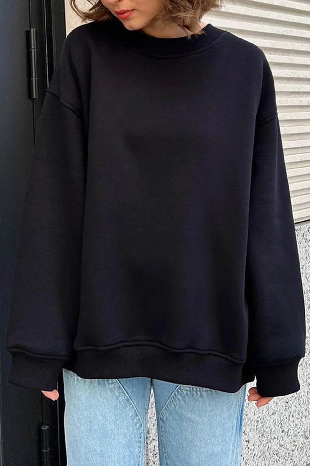 Crew Neck Oversized Sweatshirt