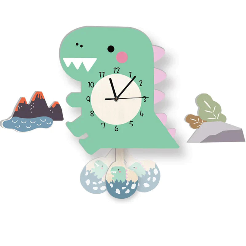 Speelse Wandklok voor Kinderen met Dierenontwerpen – Decoratieve Pendule Klok Ø 30 cm, Educatief en Vrolijk