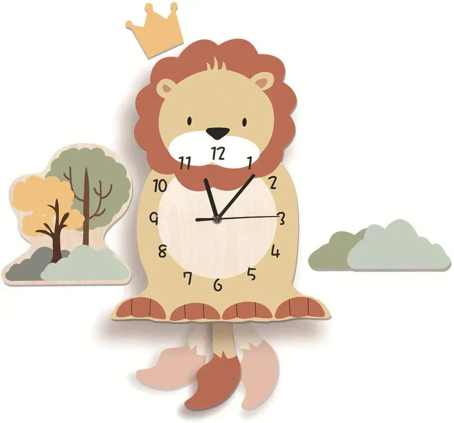 Speelse Wandklok voor Kinderen met Dierenontwerpen – Decoratieve Pendule Klok Ø 30 cm, Educatief en Vrolijk