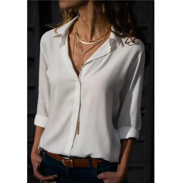 Stijlvolle Dames Blouse met Lange Mouwen - Visconte