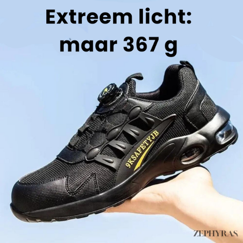 Werkschoenen - Zwart - Stalen Neus - S3 Veiligheidsschoen - Perfect voor Veiligheid op de Werkvloer