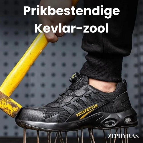 Werkschoenen - Zwart - Stalen Neus - S3 Veiligheidsschoen - Perfect voor Veiligheid op de Werkvloer