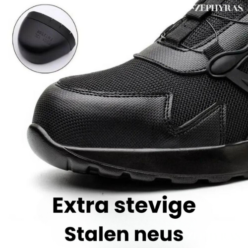 Werkschoenen - Zwart - Stalen Neus - S3 Veiligheidsschoen - Perfect voor Veiligheid op de Werkvloer