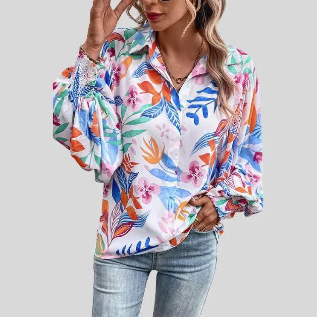 Vrolijke Dames Blouse met Print - Visconte