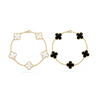 Dubai | Black & White Clover Bracelet Duo