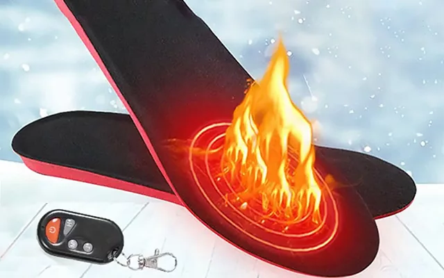 Verwarmde Inlegzolen met Afstandsbediening en Oplaadbare Batterijen – 3 Warmtestanden
