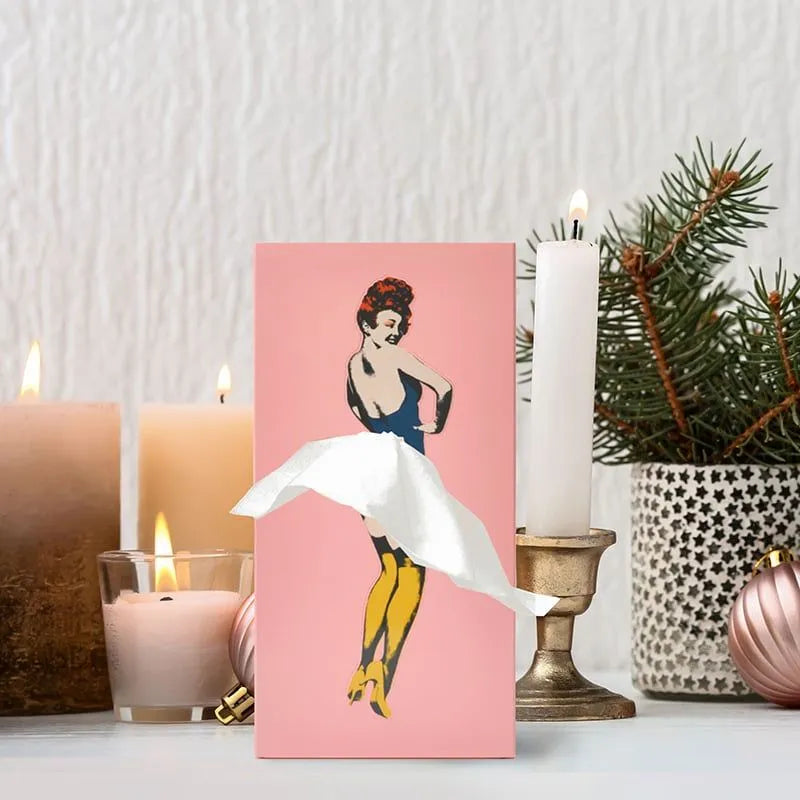 Pinova Tissuehouder | Woondecoratie | Speelse tissuebox in retro Pin-Up stijl