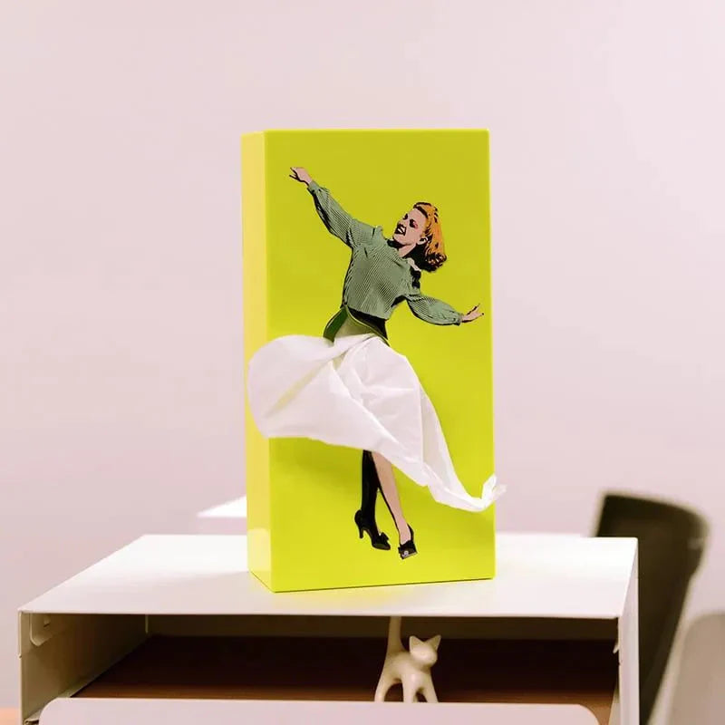 Pinova Tissuehouder | Woondecoratie | Speelse tissuebox in retro Pin-Up stijl
