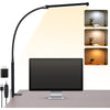 LED Desk Lamp - Oogvriendelijke Bureaulamp met Klem, Flexibele Zwenkarm, 3 Modi, 10 Helderheidsniveaus, USB Adapter