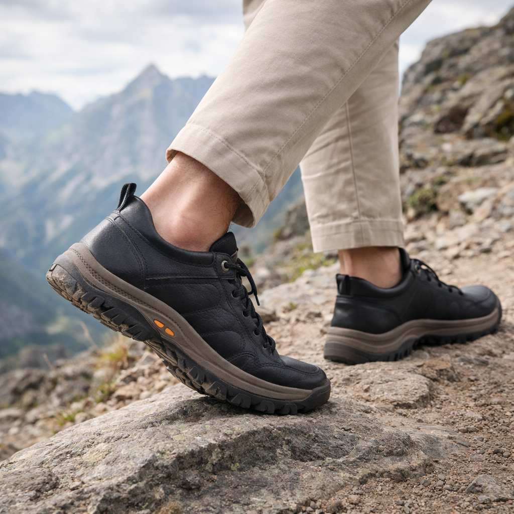 Orthopedische leren schoenen voor heren