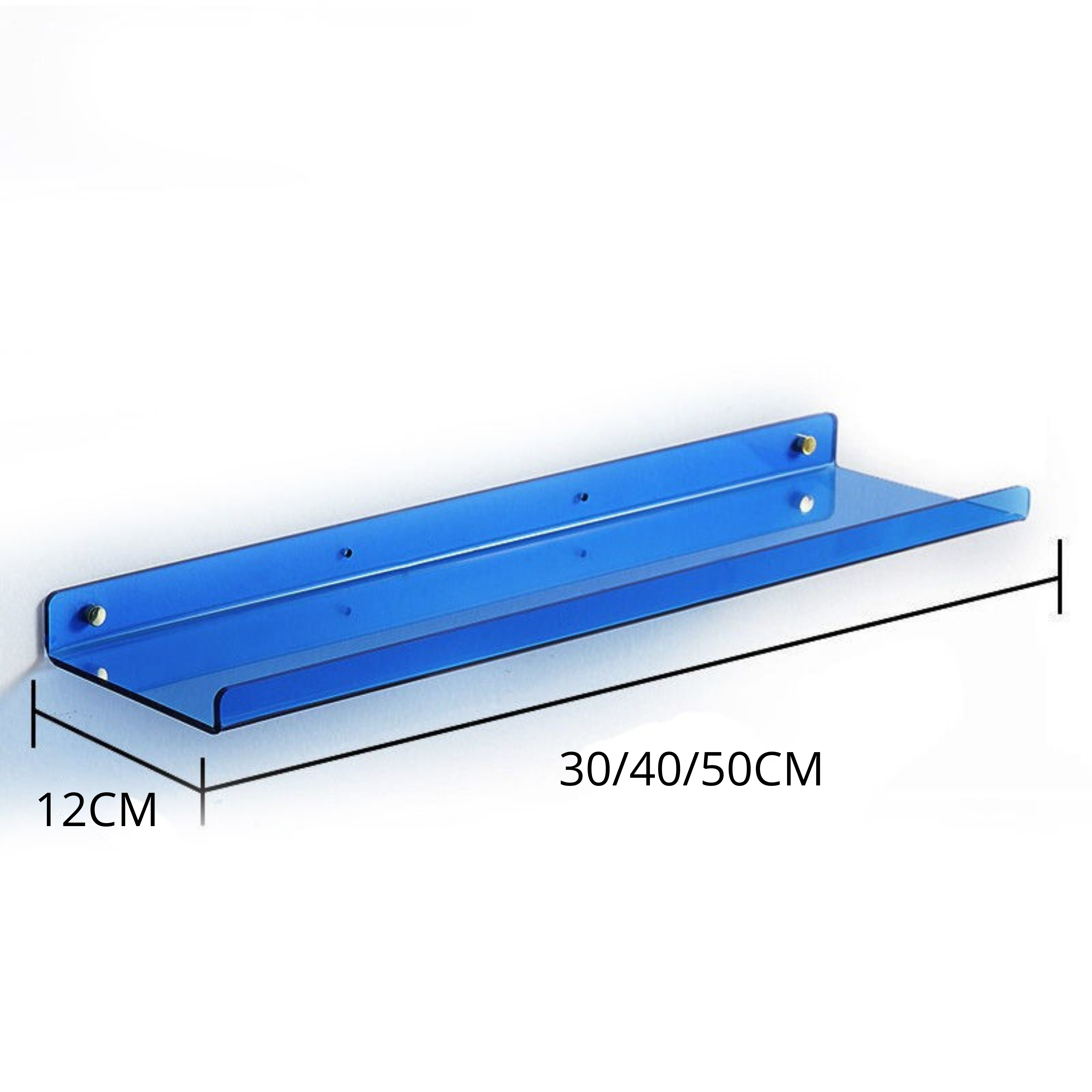 Vloeiende Wandplank - Industriële Wandplank - Doucheplank - Douchebord - Blauw