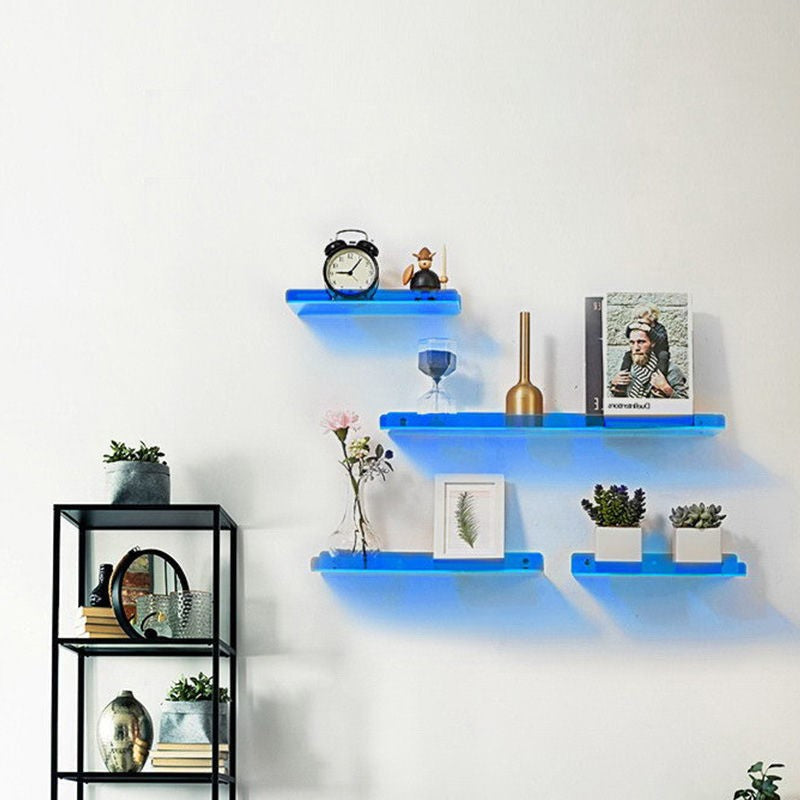 Vloeiende Wandplank - Industriële Wandplank - Doucheplank - Douchebord - Blauw