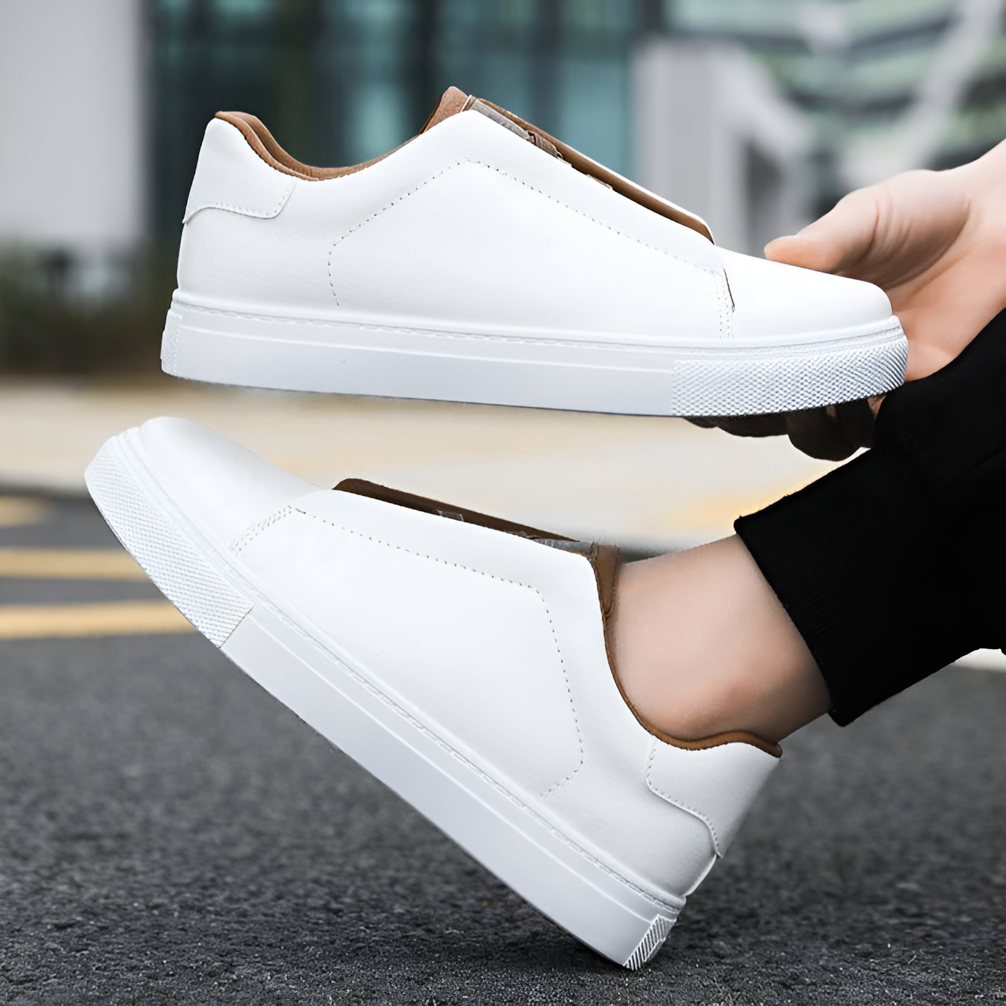 Stijlvolle Luxe Leren Sneakers