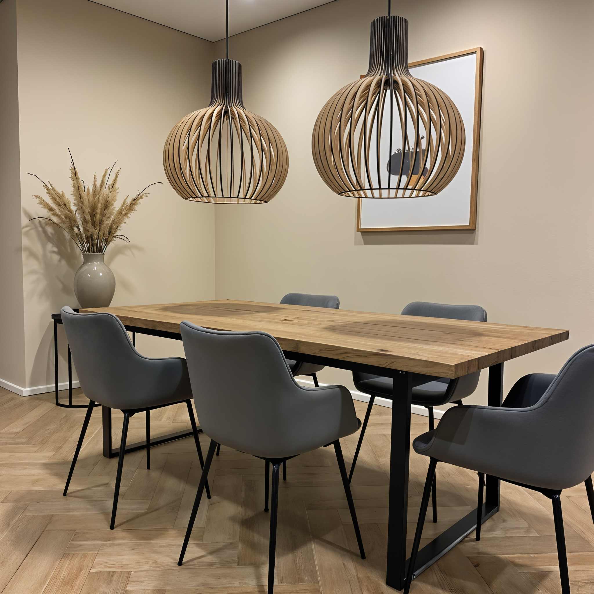 Zenthra Houten Hanglamp - Stijlvolle Hanglamp voor Eettafel, Woonkamer en Slaapkamer