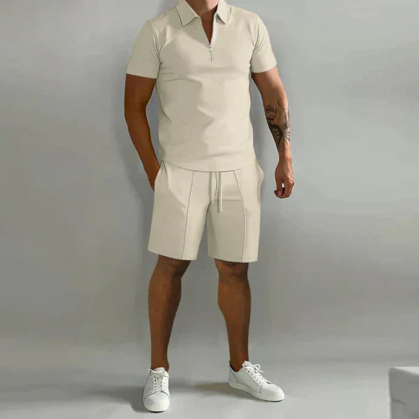 Zomerset Heren – Luxe Polo & Korte Broek Set – Ademend, Comfortabel & Stijlvol