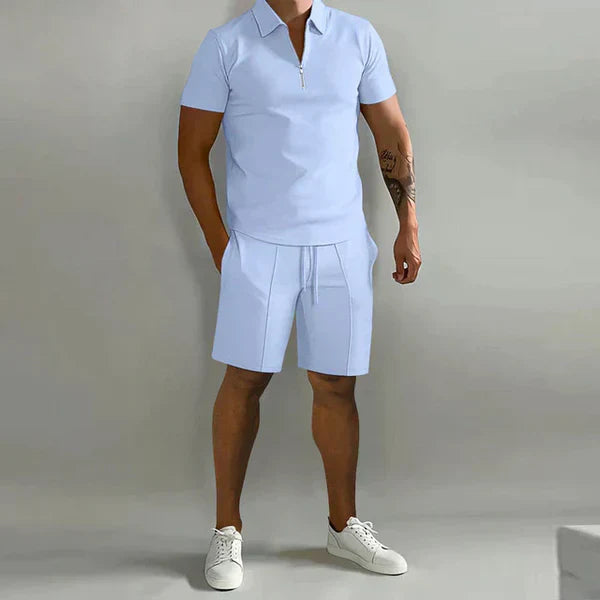 Zomerset Heren – Luxe Polo & Korte Broek Set – Ademend, Comfortabel & Stijlvol
