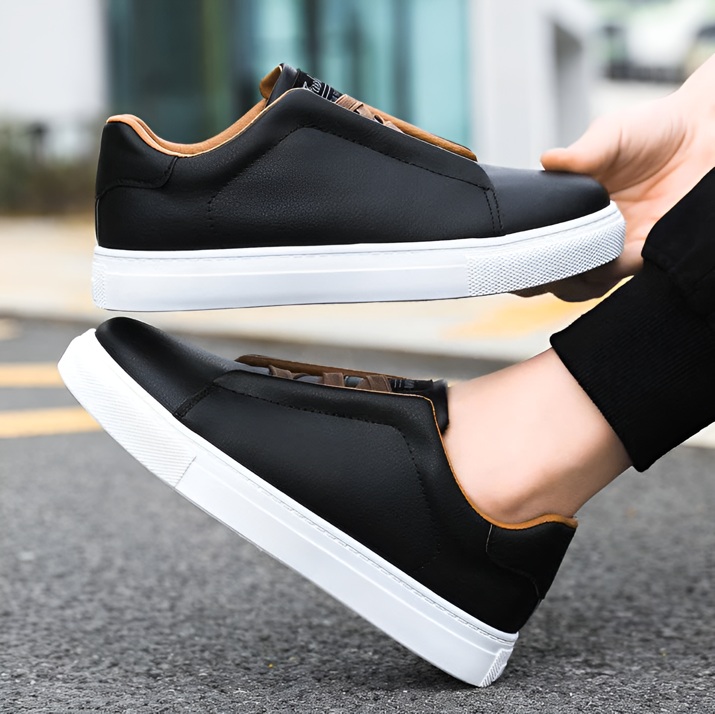 Stijlvolle Luxe Leren Sneakers