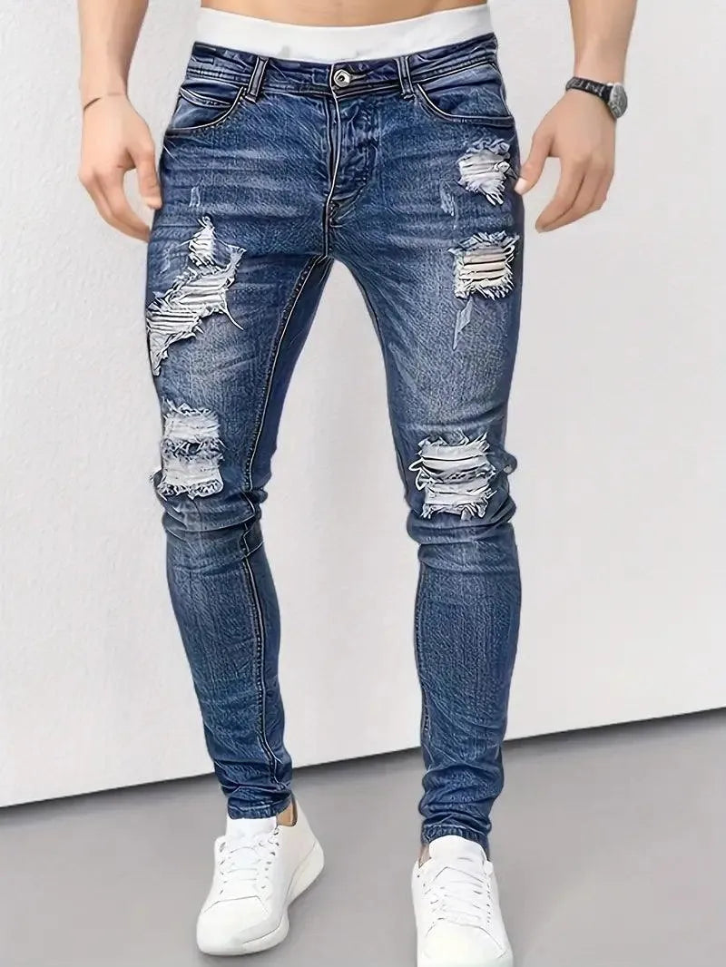 Maarten - Gescheurde Casual jeans voor heren - Visconte