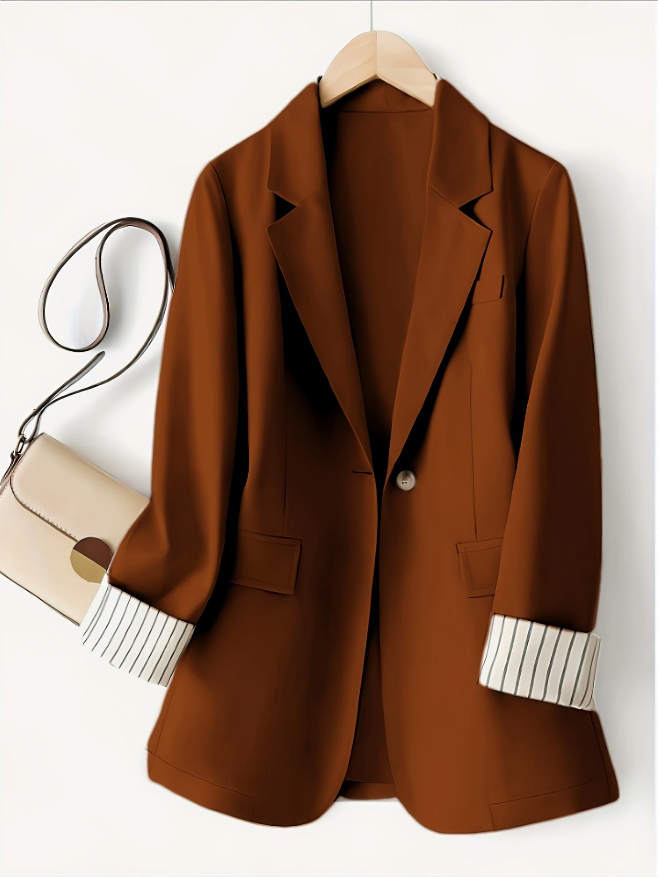 Visconte | Dames Jas | Polyester, gestreept patchwork design, knopen en manchetten, all-season jacket