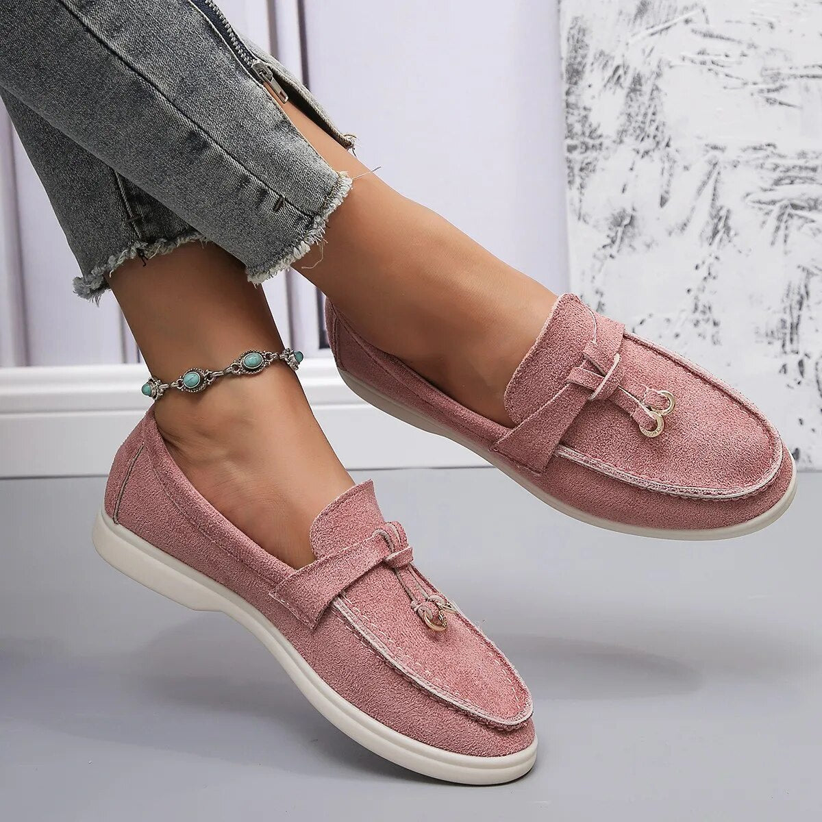 Ann-Sophie | Suède Loafers