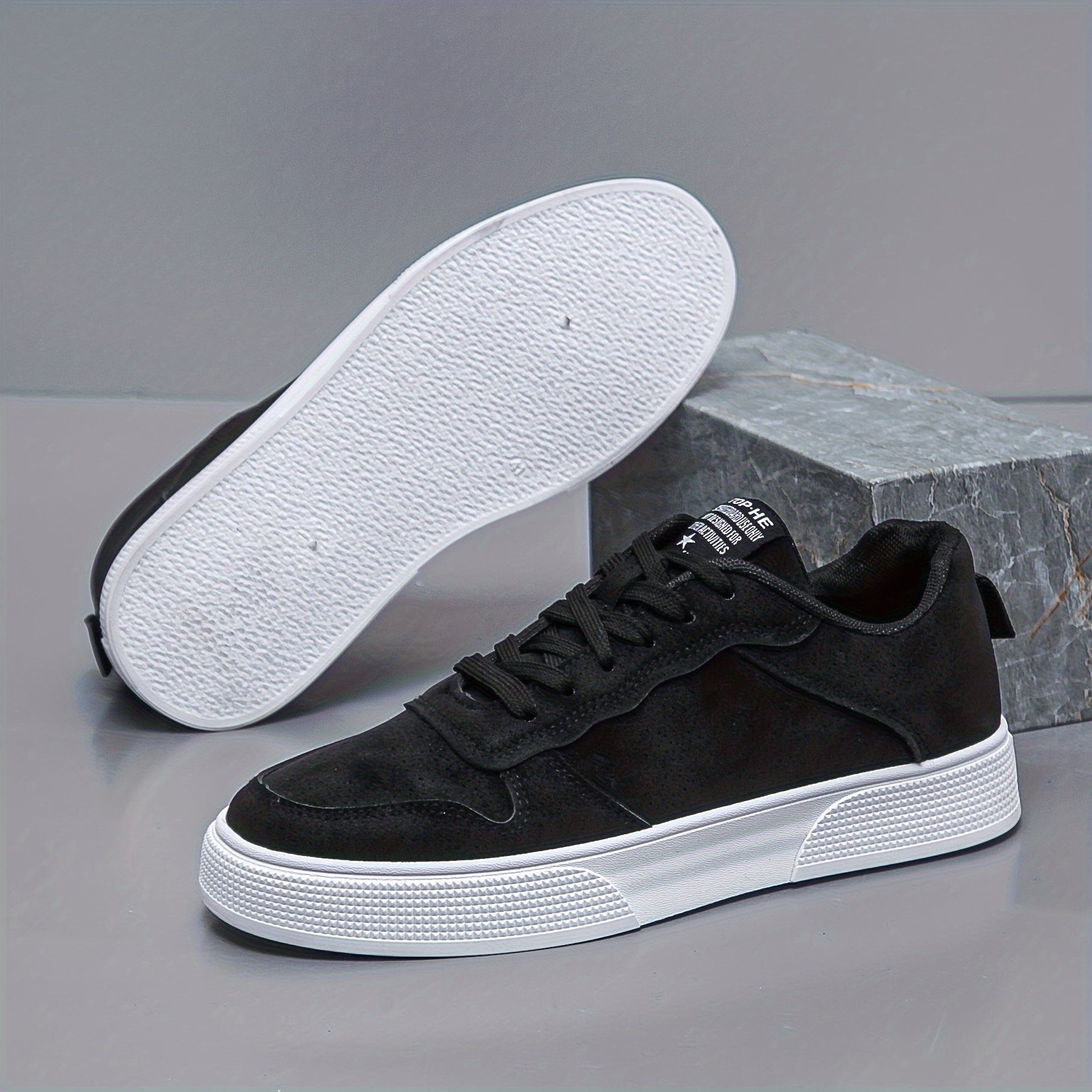 Casual Sneakers | Kunstsuède | Met Dikke Witte Zool