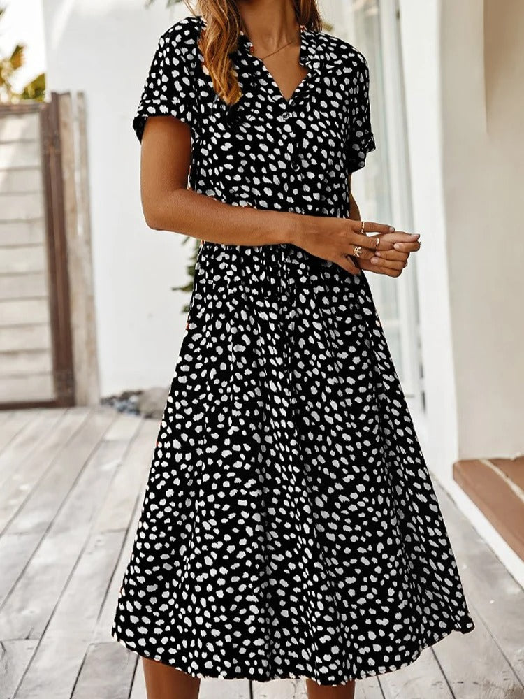 Elyssa | Luchtige Midi Zomerjurk - Elegant en Comfortabel