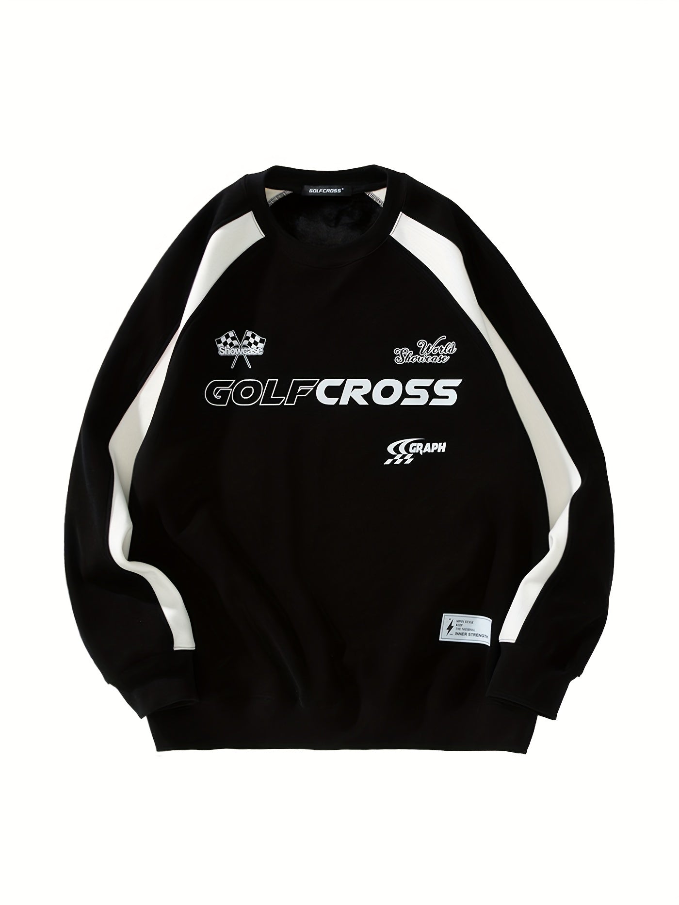 Golf Cross™ | Ronde Hals Sweatshirt van Katoenmix Heren | Regular fit | Relaxed schouderontwerp - Sportief streetwear - Zacht en ademend