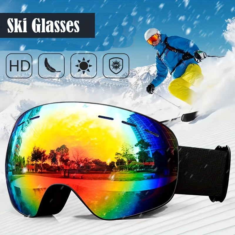 Ski & Snowboard Bril 25’ - Dubbellaags- Extra Grote Lens voor Scherp Zicht - AlpineGlide - TP - Essential