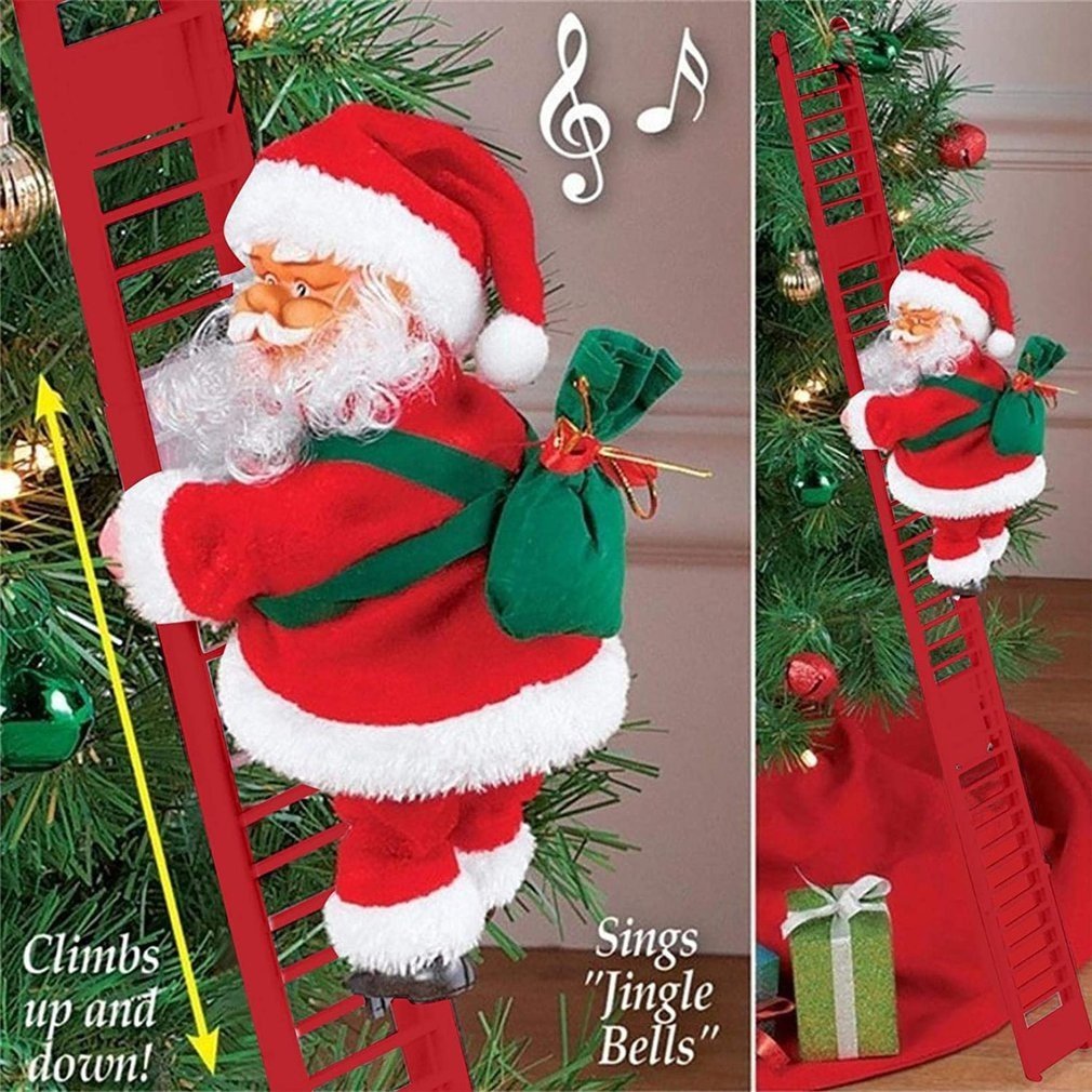 ClimbingSanta Santa Klimmen Muzikale Ladder | Leuk en Festief Decor