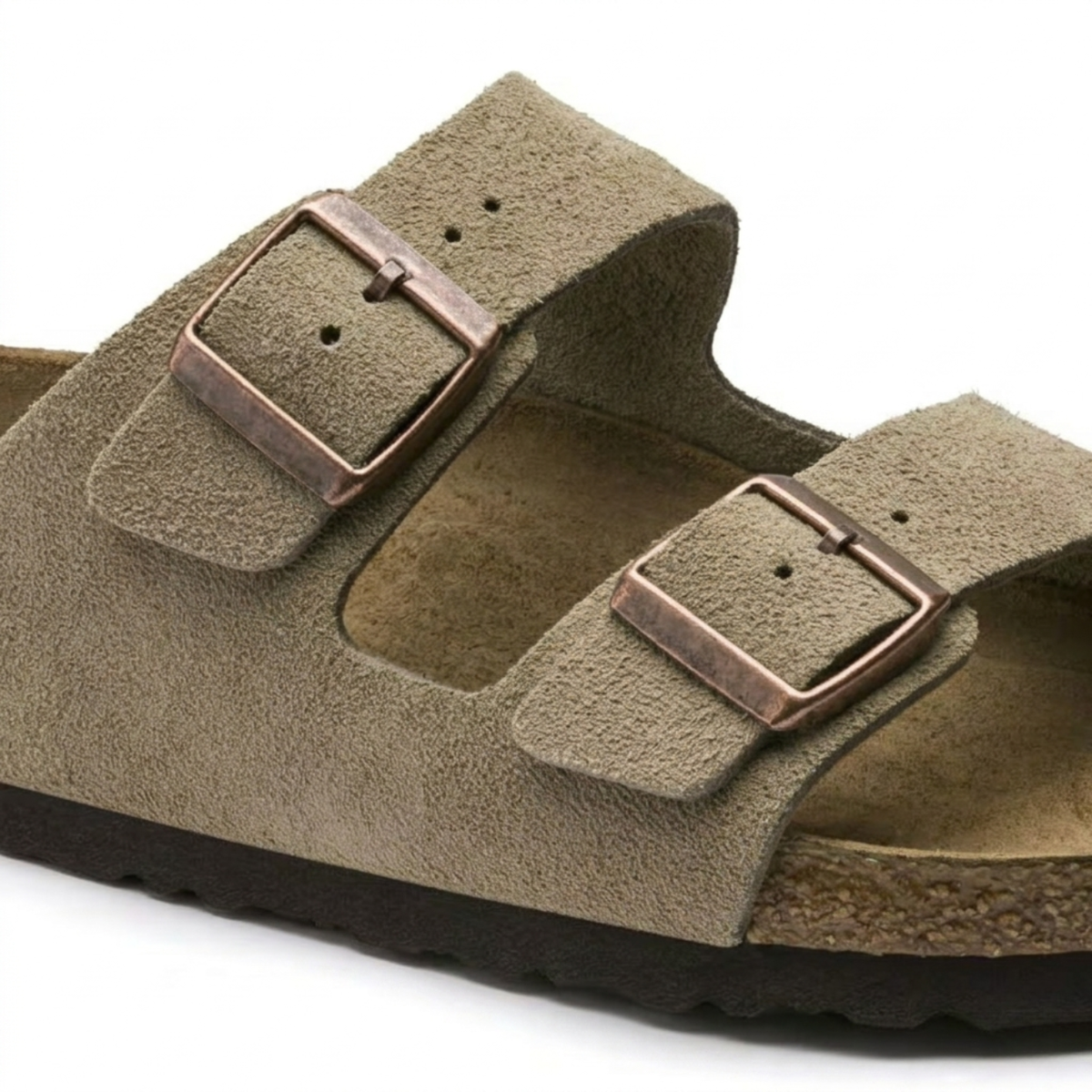 Arizona | Taupe Suède – Casual Sandalen met Zachte Anatomische Voetbed