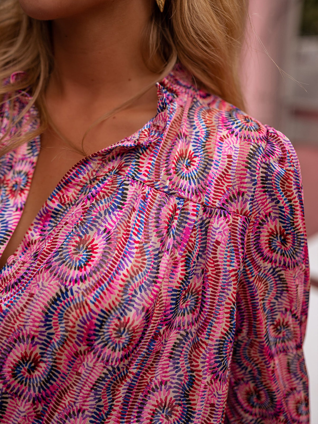 Multi coulour Paisley Print Dames Blouse | Duurzaam - Must-Have - Stijlvol & Comfortabel - Lente/Zomer/Herfst