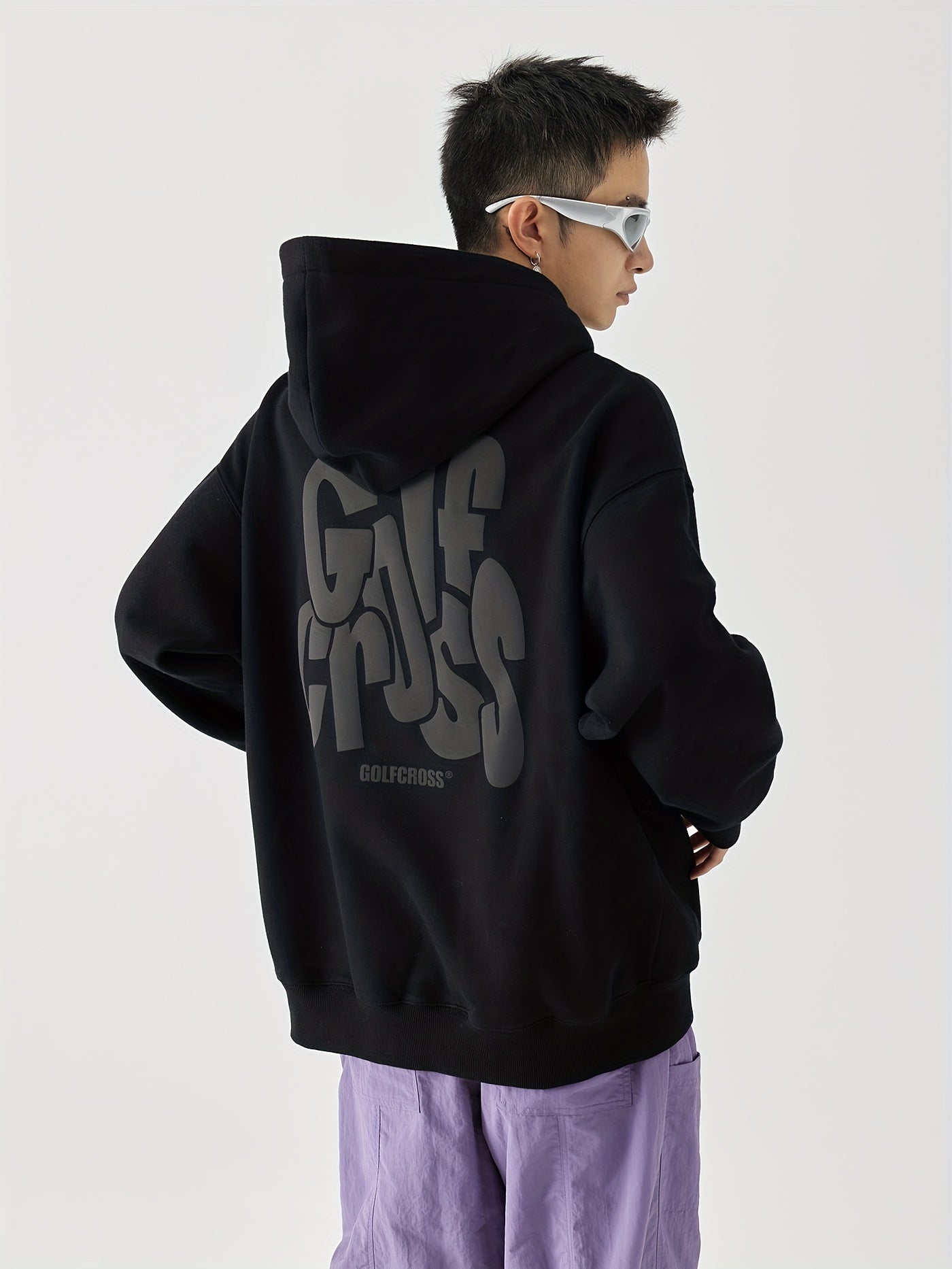 Loose Fit Hoodie met Letters Print Heren | Loose fit | Kangaroezak - Streetstyle design - Duurzaam katoenmix