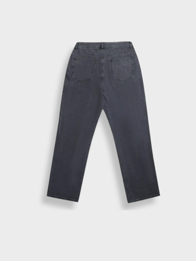 Visconte | Baggy Grey Wide Bottom Jeans