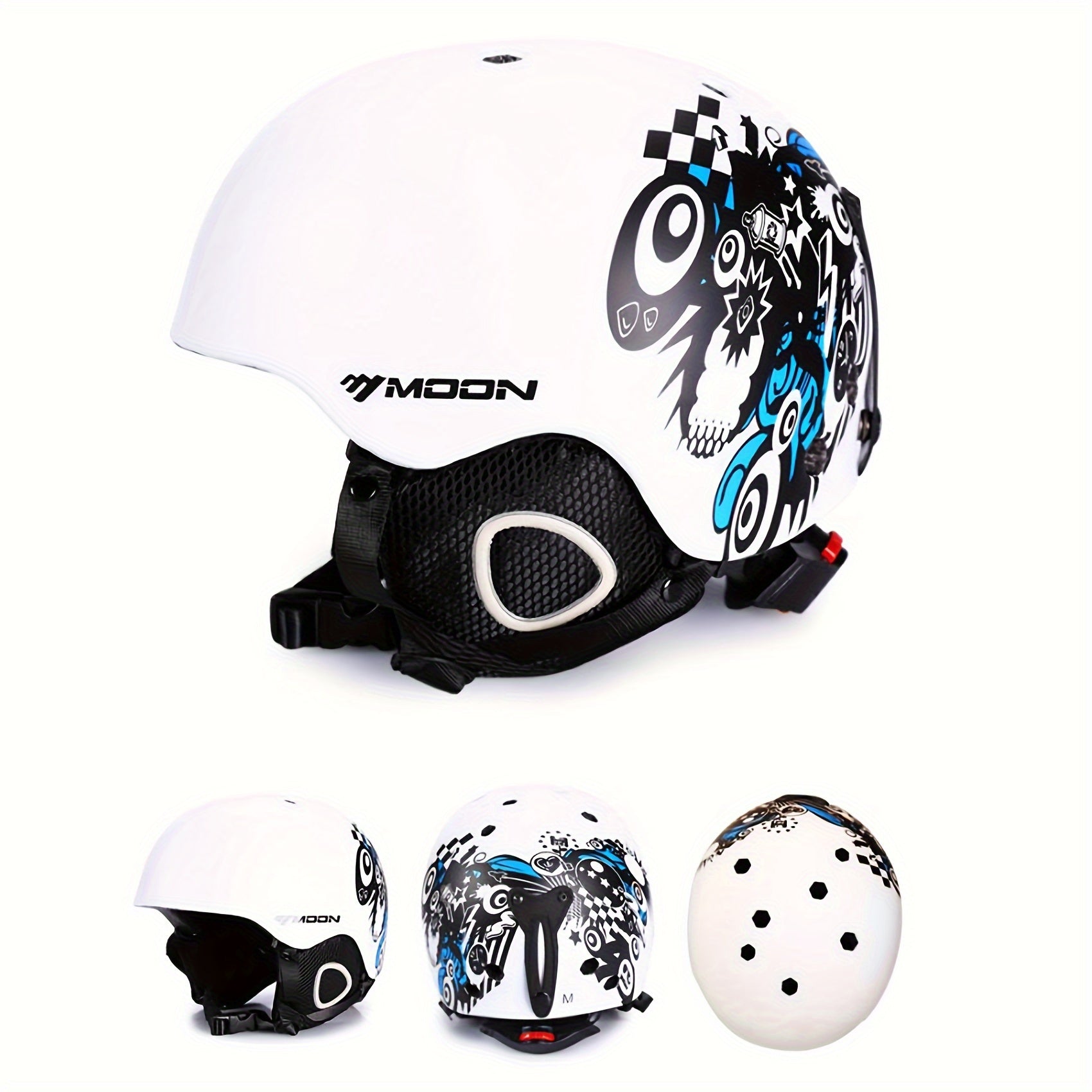 MOON Bloom 24' 25 ' | Skihelm met Skibril, PC+EPS & ABS Hoge Kwaliteit - Geschikt voor Skiën, Snowboarden en Skateboarden - Beschermende Outdoor Ski Gear