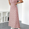 Visconte | Dames Jurk | Polyester, bloemenprint, V-hals, losse pasvorm, elegante zomer jurk