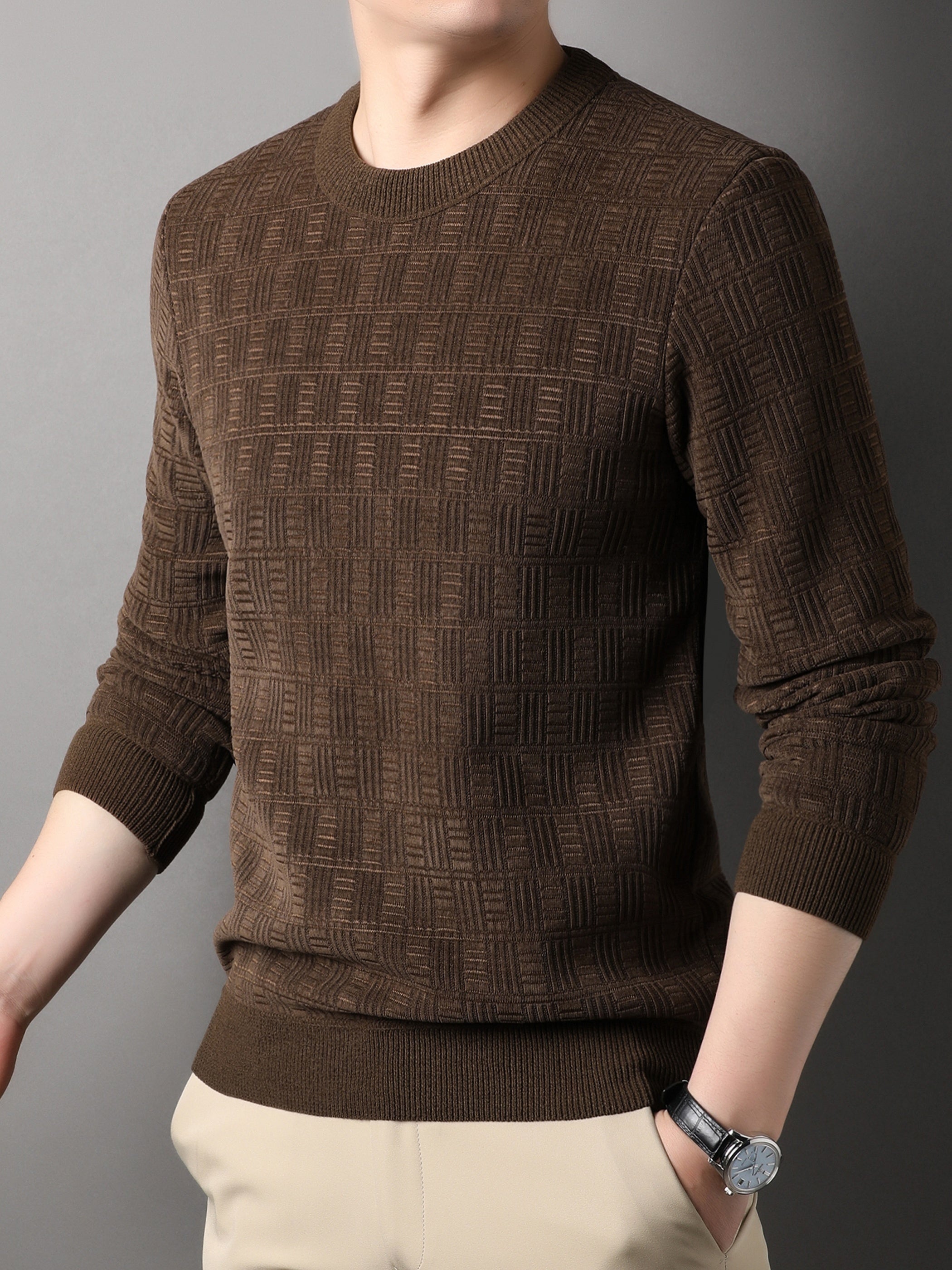 Sweater Heren - Warm & Stretchy voor de Winter - Regular Fit - Puento Fortade - TP - Essential