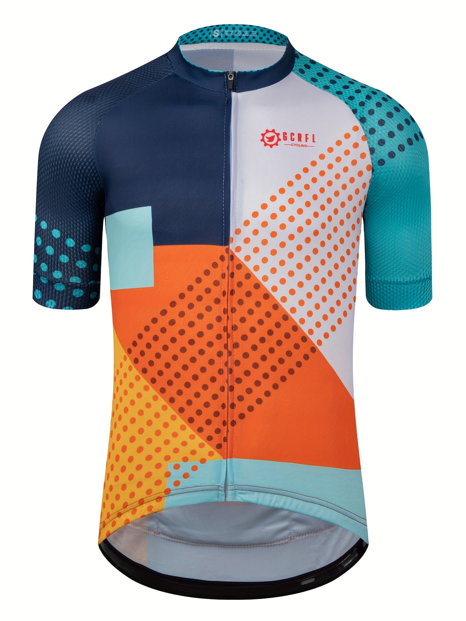 Contrastrijk patroon wielershirt | Wielerkleding | Prestatiegericht Fietsjersey