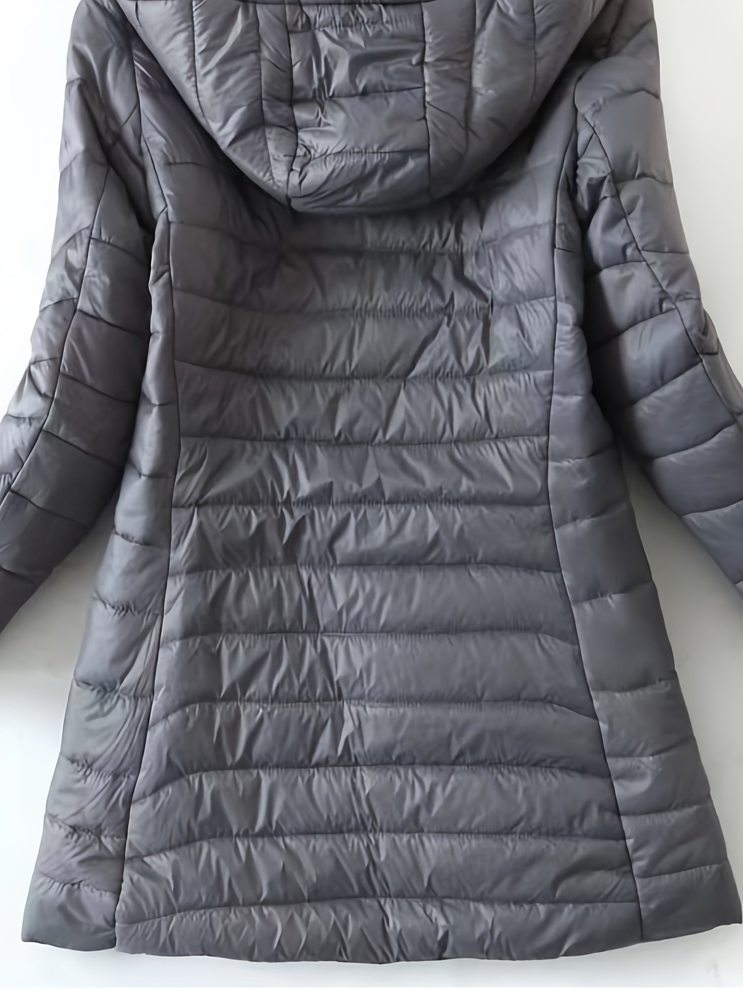 Visconte Dames Fleece Jas – Mid-Length Hooded Winterjas, Slim Fit, Fleece-Gevoerd, Minimalistische Warme Jas voor Winter