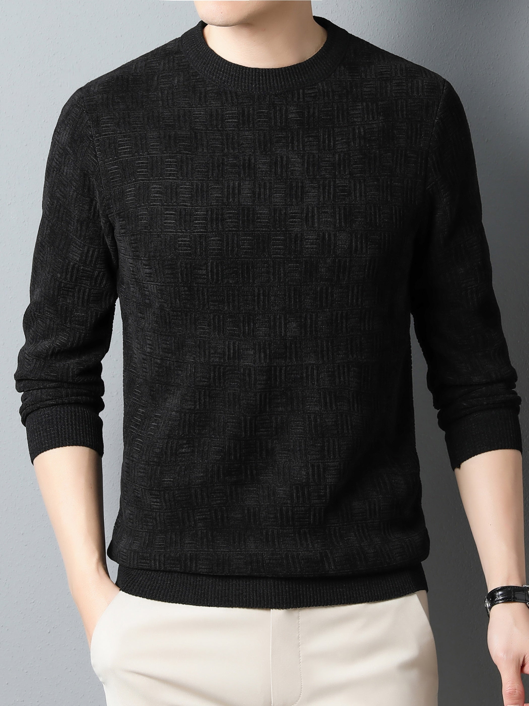 Sweater Heren - Warm & Stretchy voor de Winter - Regular Fit - Puento Fortade - TP - Essential