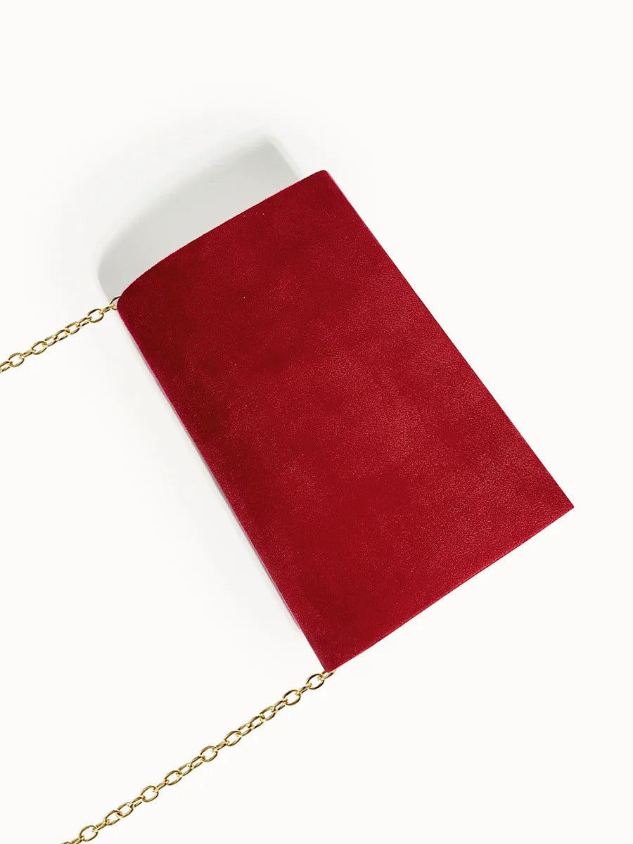 Segreto Suède-stijl Fluwelen Envelop Handtas