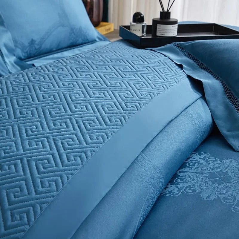 Elegance Blauw Dekbedovertrekset - Egyptisch Katoen | Hoogwaardig Egyptisch katoen - Rijke blauwe tint - Perfect voor een stijlvolle en comfortabele slaapkamer