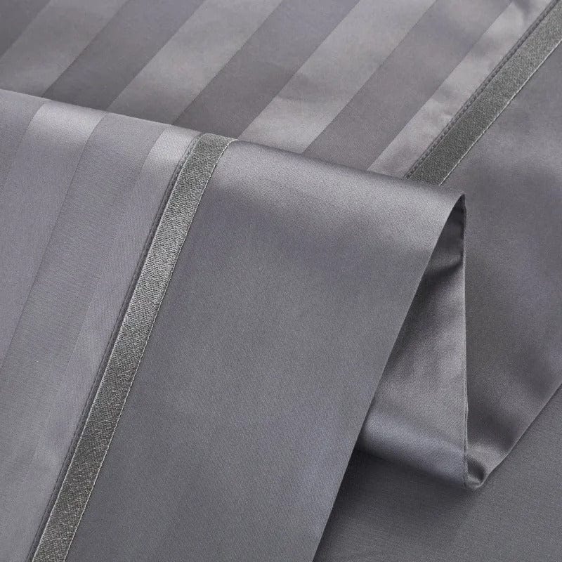 Prestige Grey Duvet Cover Set (Egyptian Cotton) | Luxury Egyptian Cotton - Deep Grey Shade - Perfect for Comfort and Style