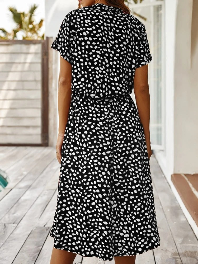Elyssa | Luchtige Midi Zomerjurk - Elegant en Comfortabel