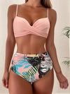 Pom - Tweedelige bikiniset met tropische print en V-hals - Visconte