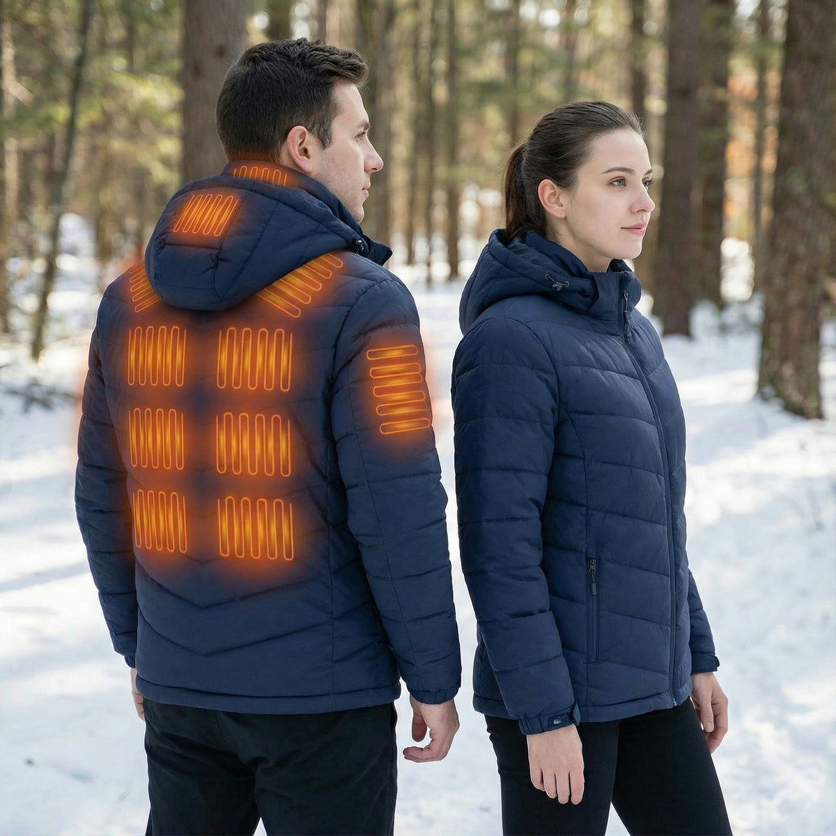 Frostiq Verwarmde Winterjas Unisex - Oplaadbare Puffer Jas met Verwarmingszones en Temperatuurregeling - Voor Dames en Heren, Accu Inbegrepen