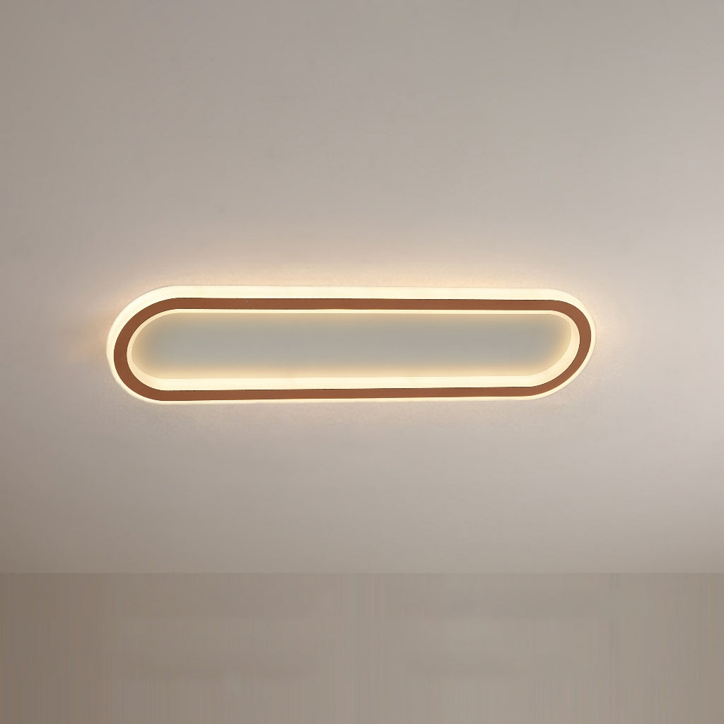 Minimalistisch Elliptische LED Plafondlamp Metaal/Acryl Zwart/Goud/Roségoud