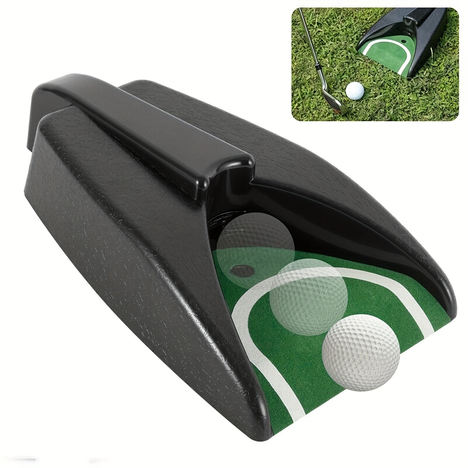 Putting Practice Mat met Automatisch Retour | Golf Puttingmat | Duurzaam ABS, Verbeter je Putt Skills