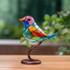 Handgemaakt | Glas Vogel Beeld | Uniek Design | Levendige Kleuren | Acryl Materiaal | Exclusieve Decoratie | Perfect Cadeau | Tijdloze Elegantie Voor Ieder Interieur