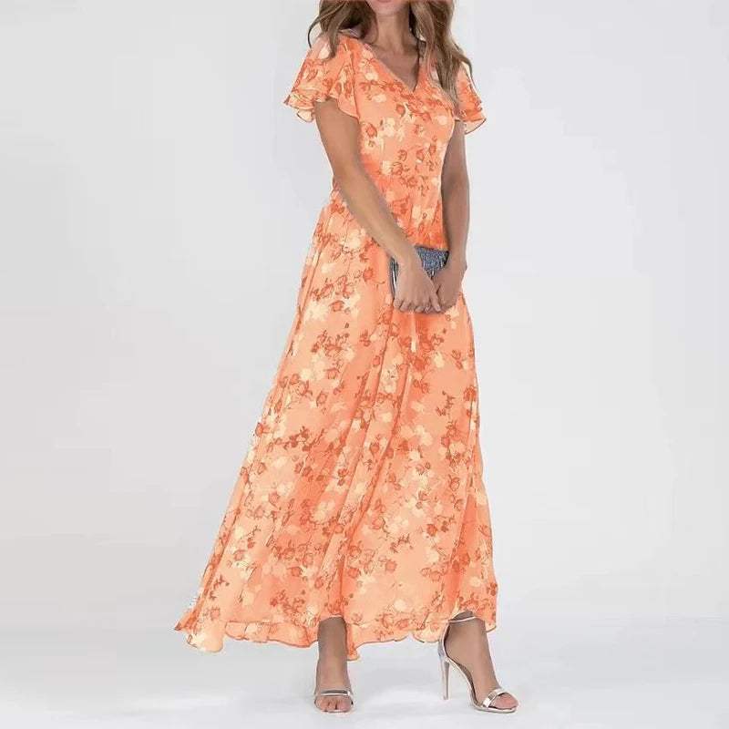 Bloemenprint Maxi-Jurk voor Dames - Visconte